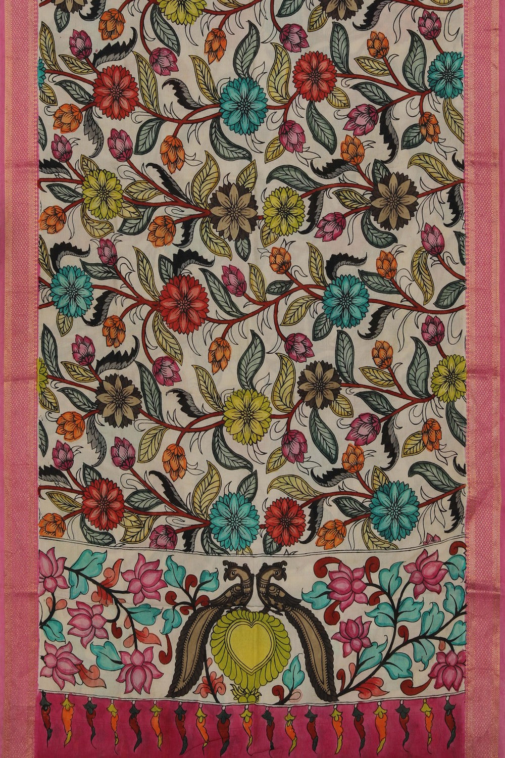 Kalamkari Hand-Painted Dupatta
