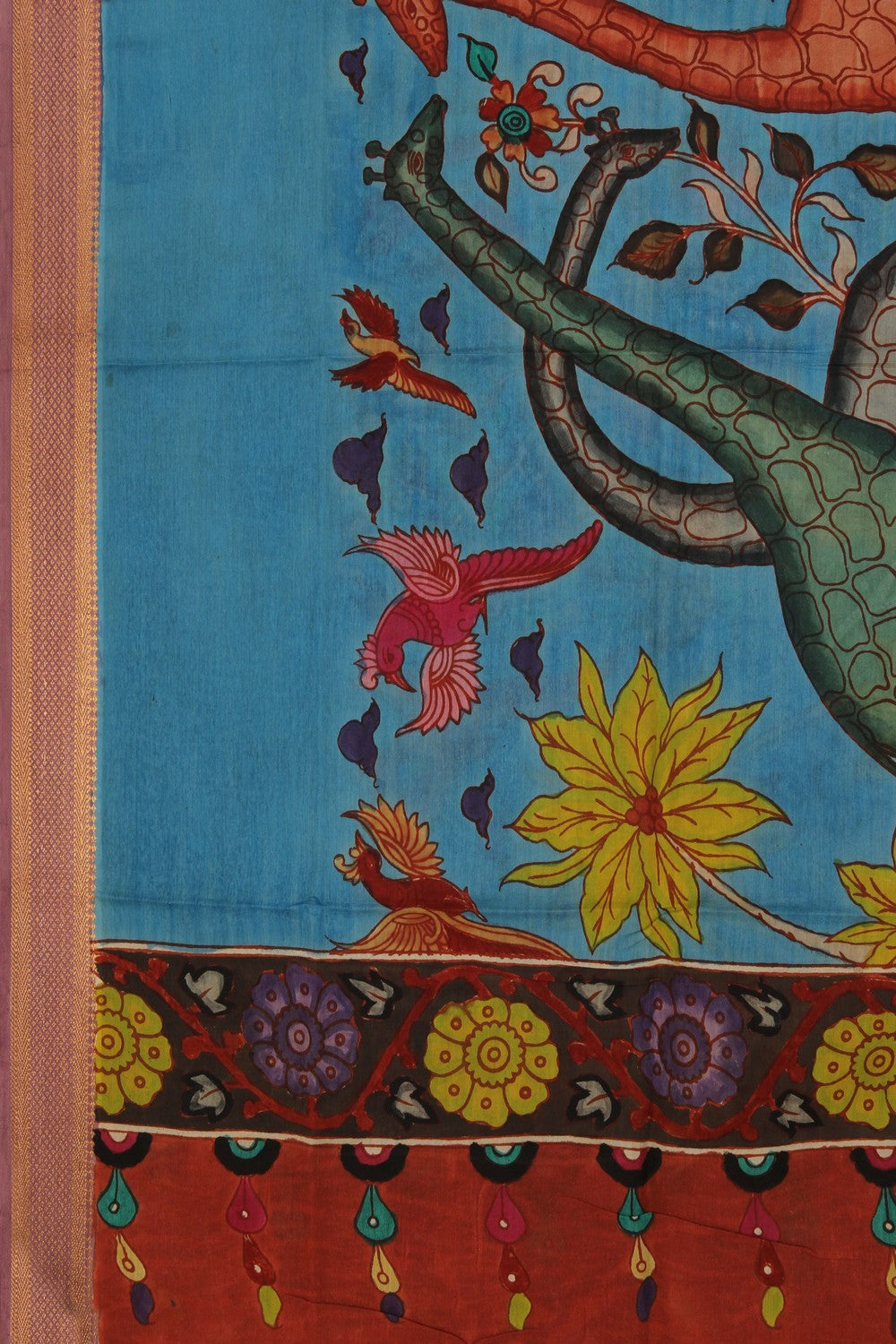 Image of Kalamkari Hand-Painted Dupatta
