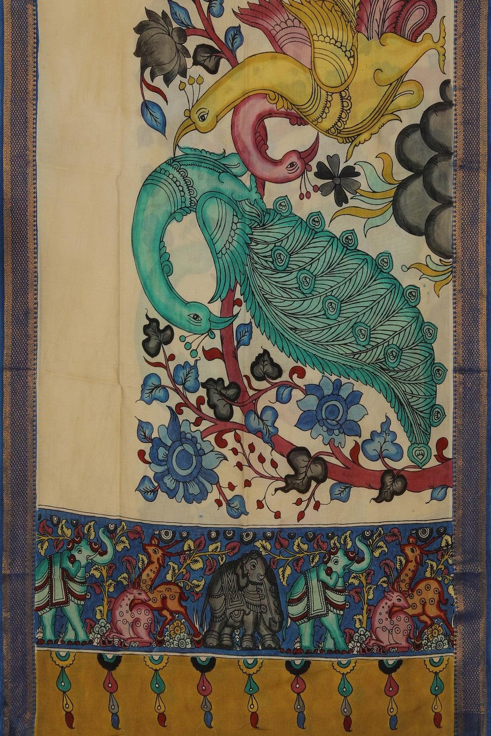 Kalamkari Hand-Painted Dupatta