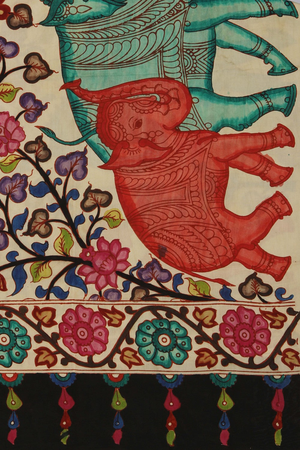 Image of Kalamkari Hand-Painted Dupatta