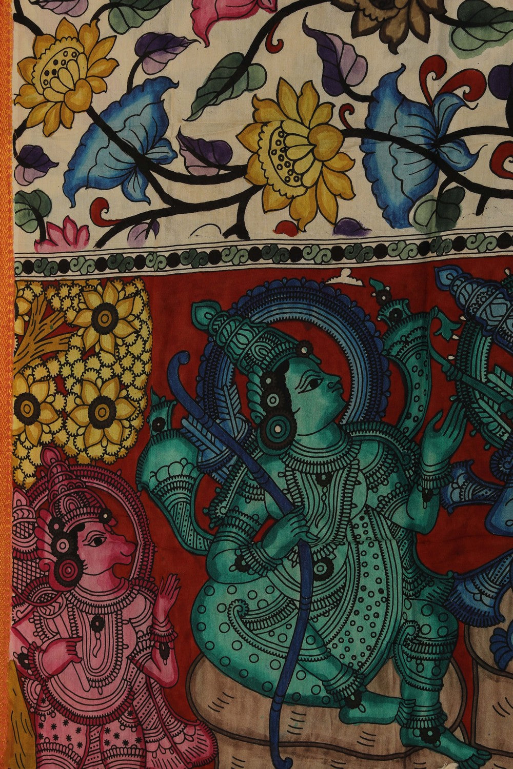 Image of Kalamkari Hand-Painted Dupatta