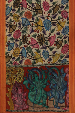 Image of Kalamkari Hand-Painted Dupatta