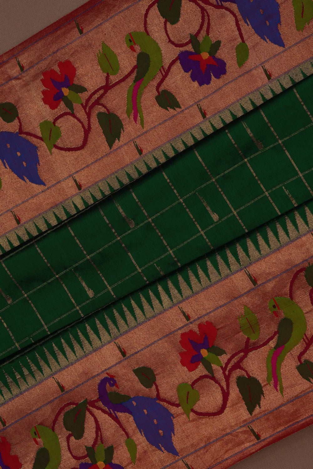 Paithani Green Saree