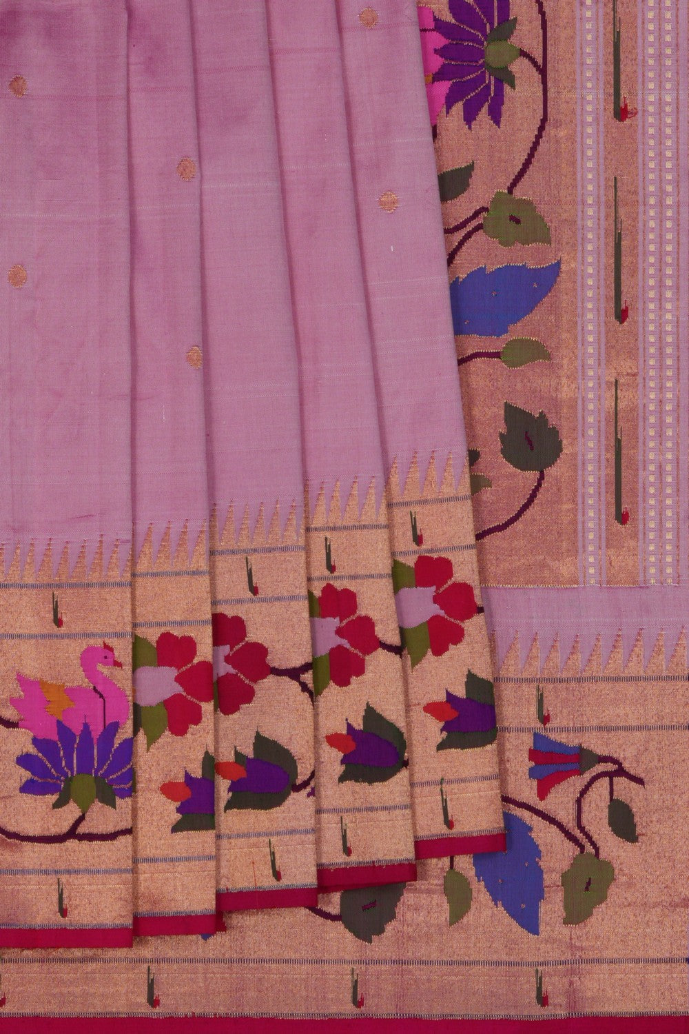 Paithani Lotus Pink Saree