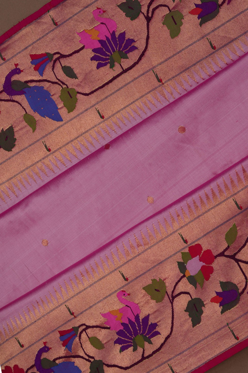Paithani Lotus Pink Saree