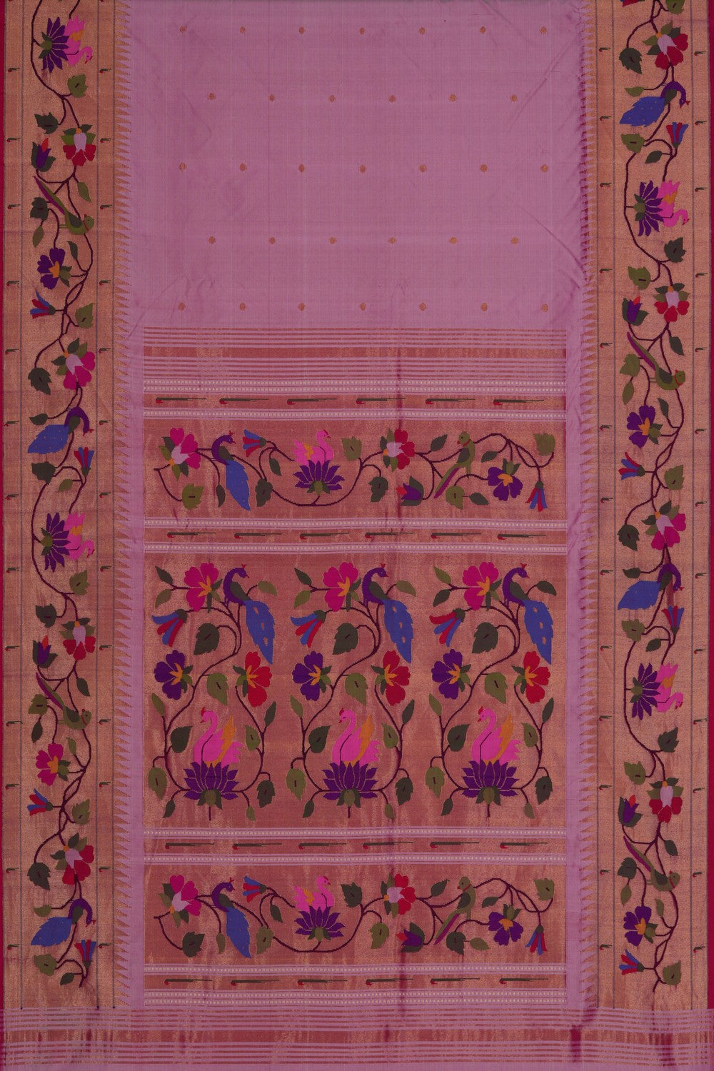 Paithani Lotus Pink Saree