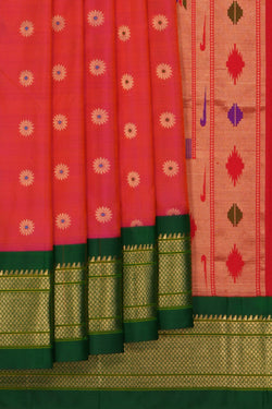 Image of Paithani Fuchsia Pink Saree