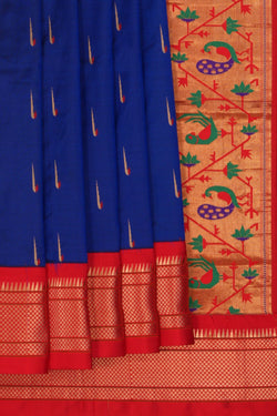 Image of Paithani Indigo Blue Saree