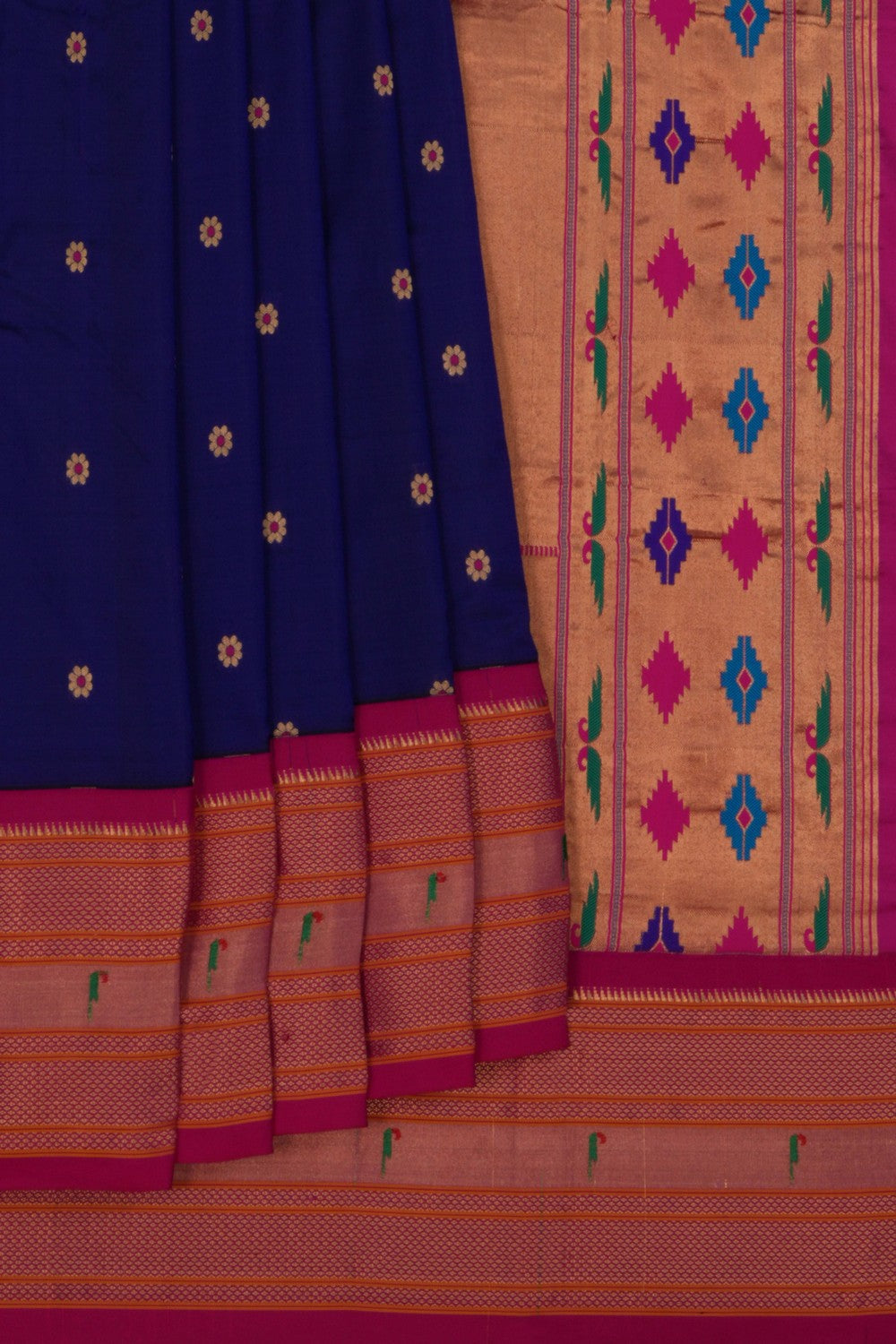 Paithani Indigo Blue Saree