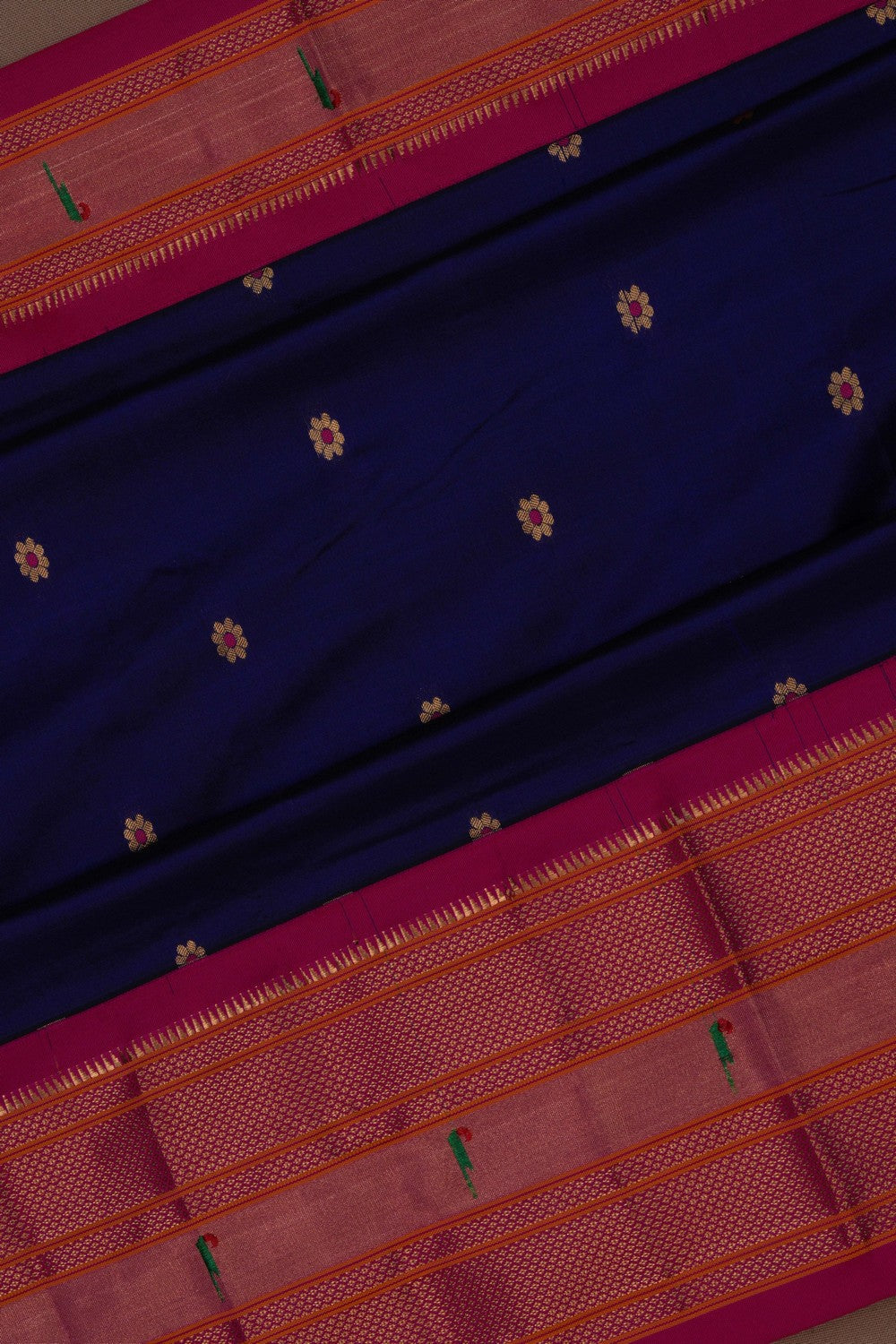 Paithani Indigo Blue Saree