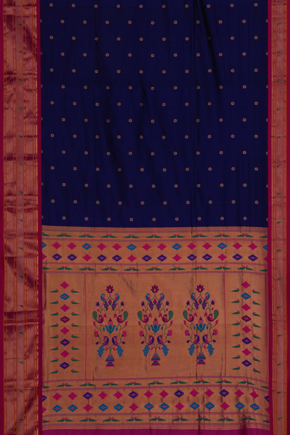 Paithani Indigo Blue Saree