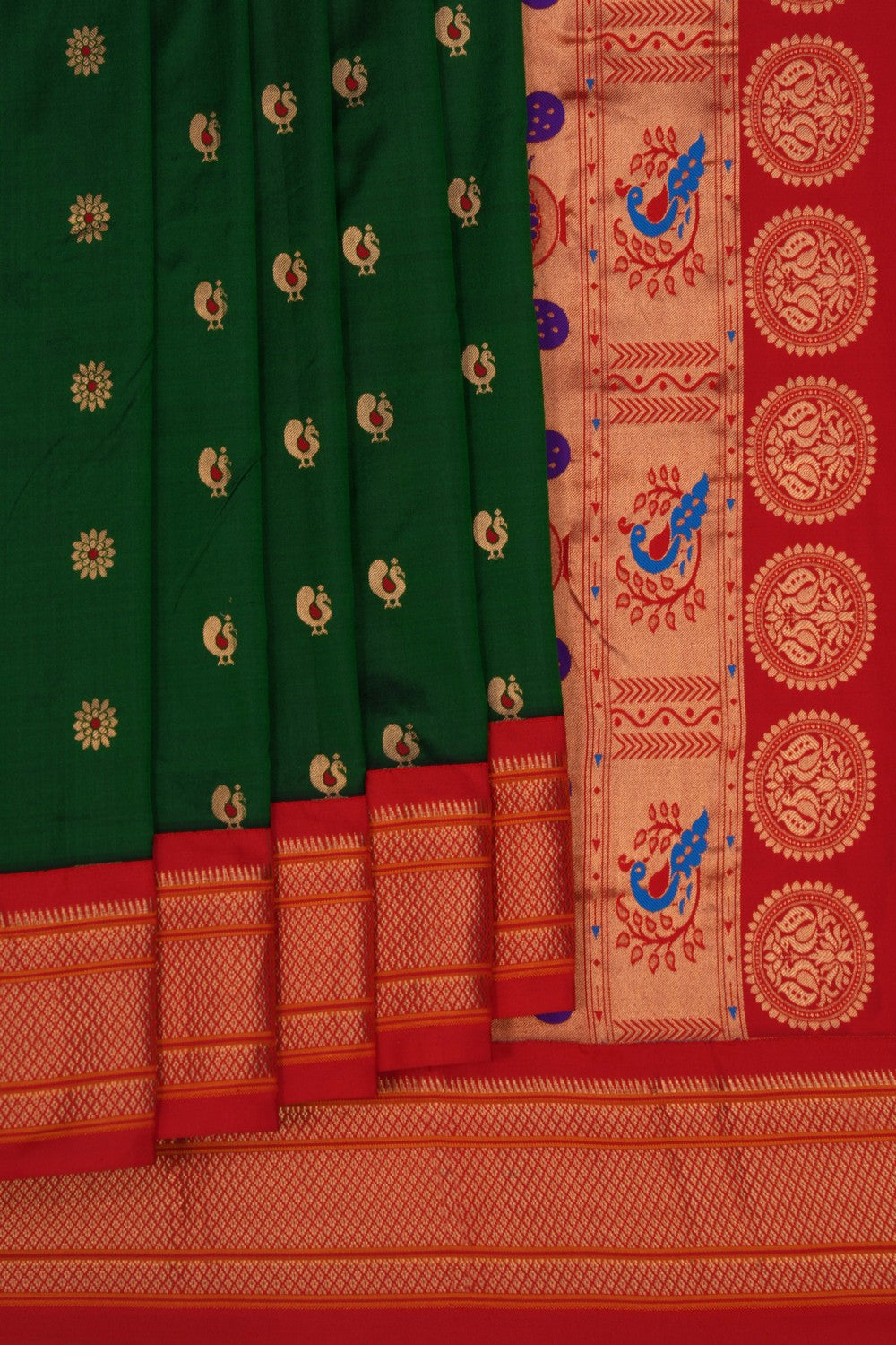 Paithani Green Saree