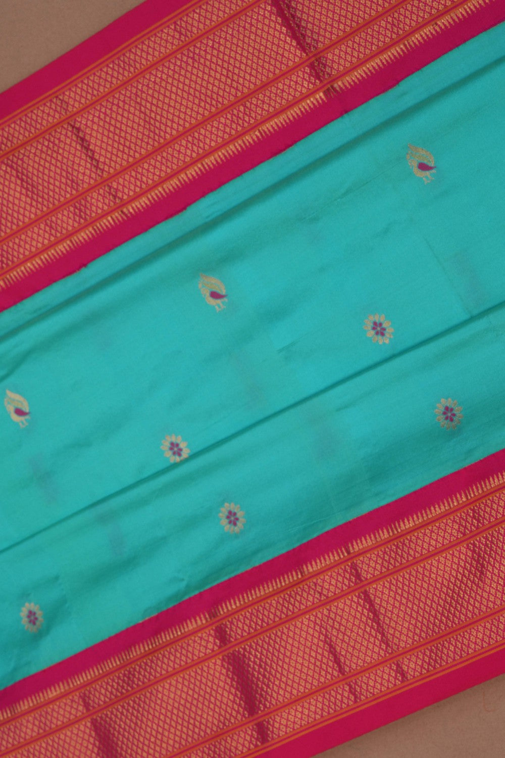 Image of Paithani Sea Green Saree