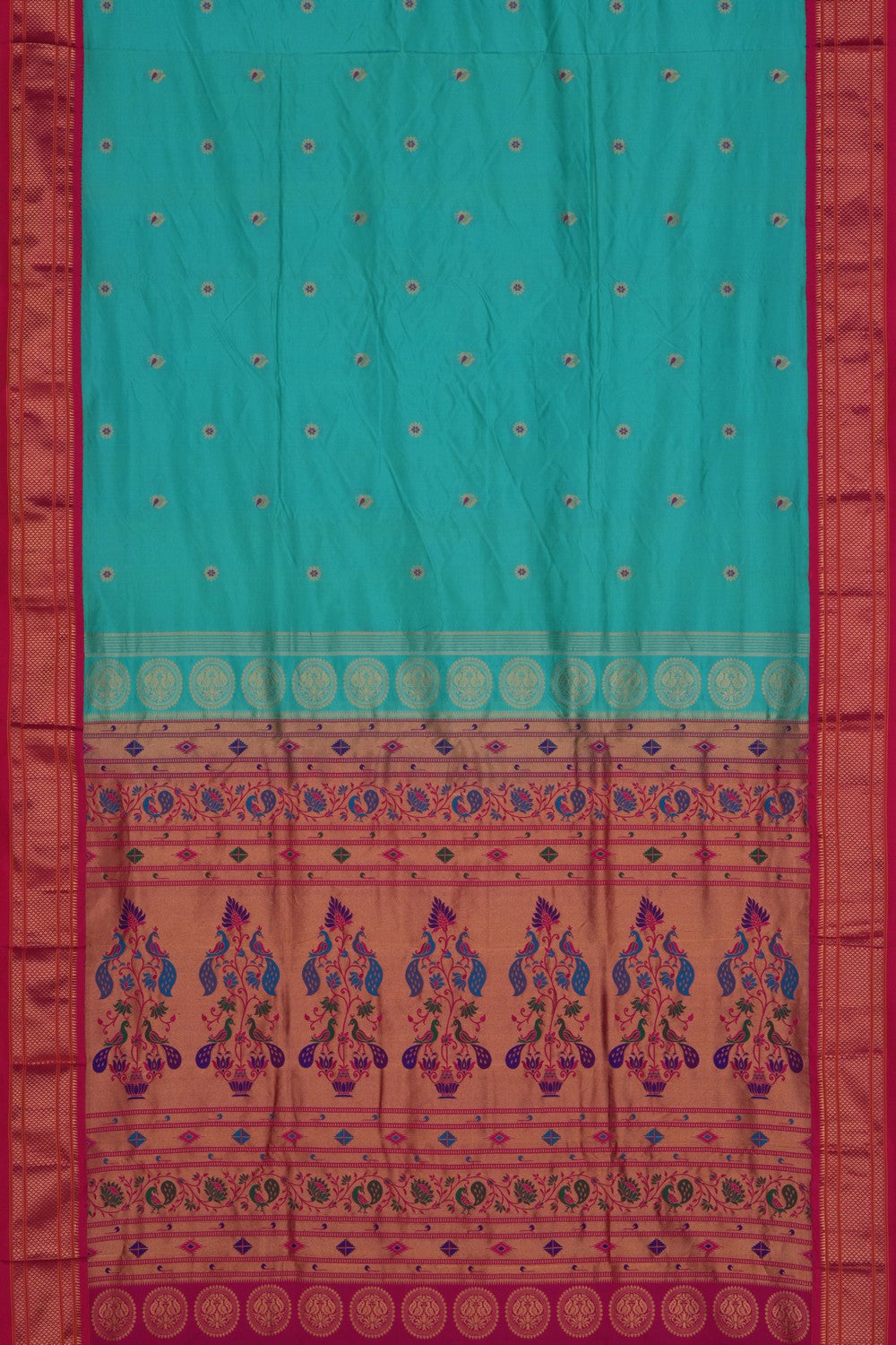Image of Paithani Sea Green Saree
