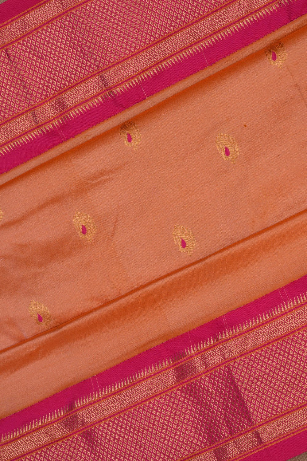 Paithani Peach Saree
