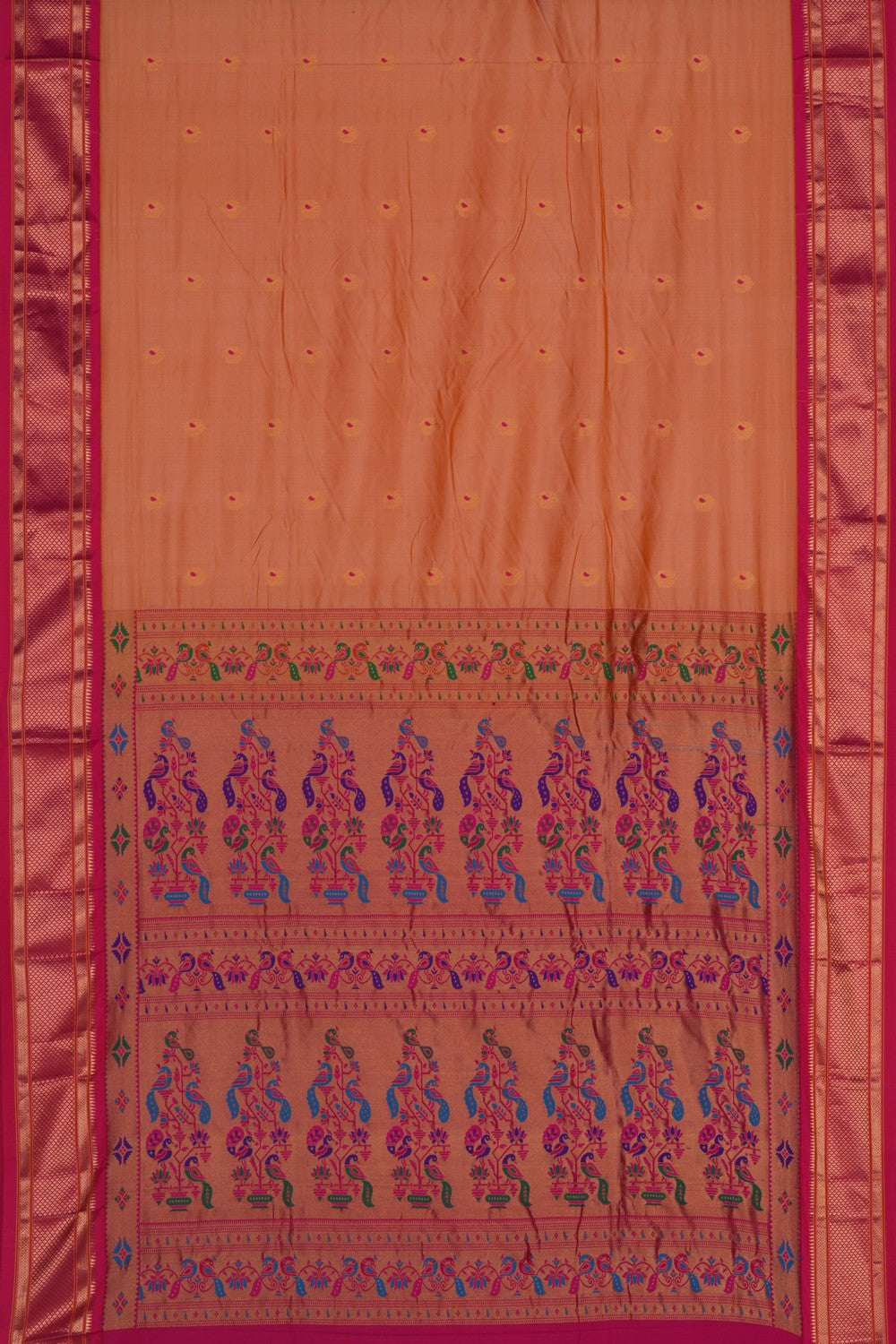Paithani Peach Saree