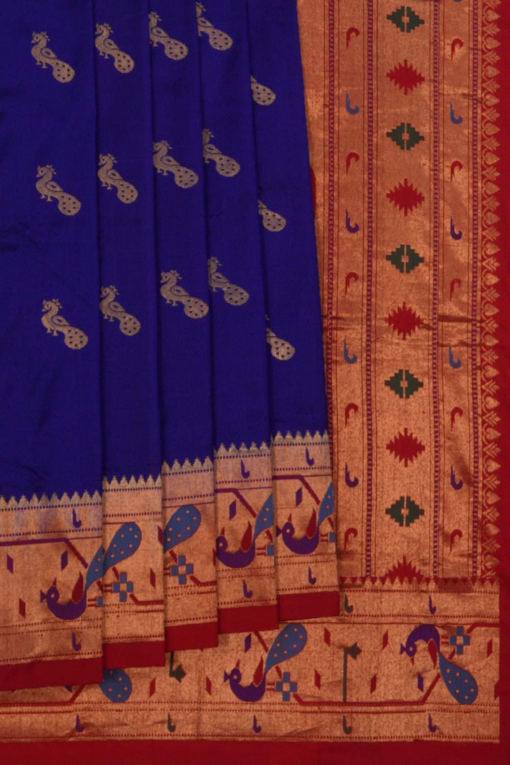 Paithani Indigo Blue Saree