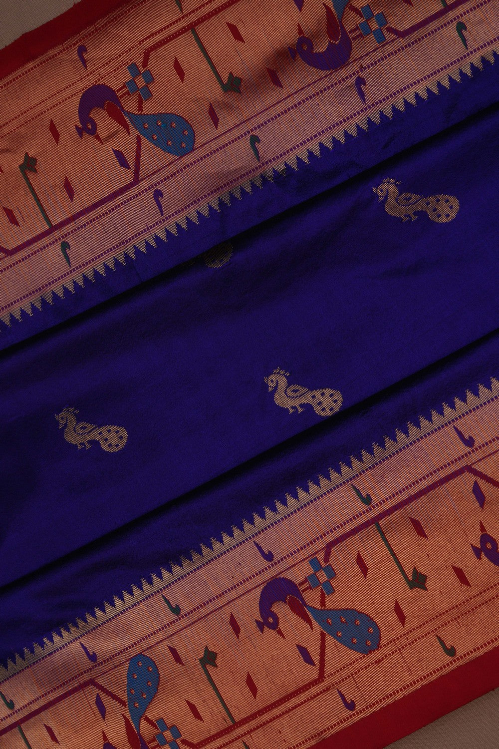 Paithani Indigo Blue Saree