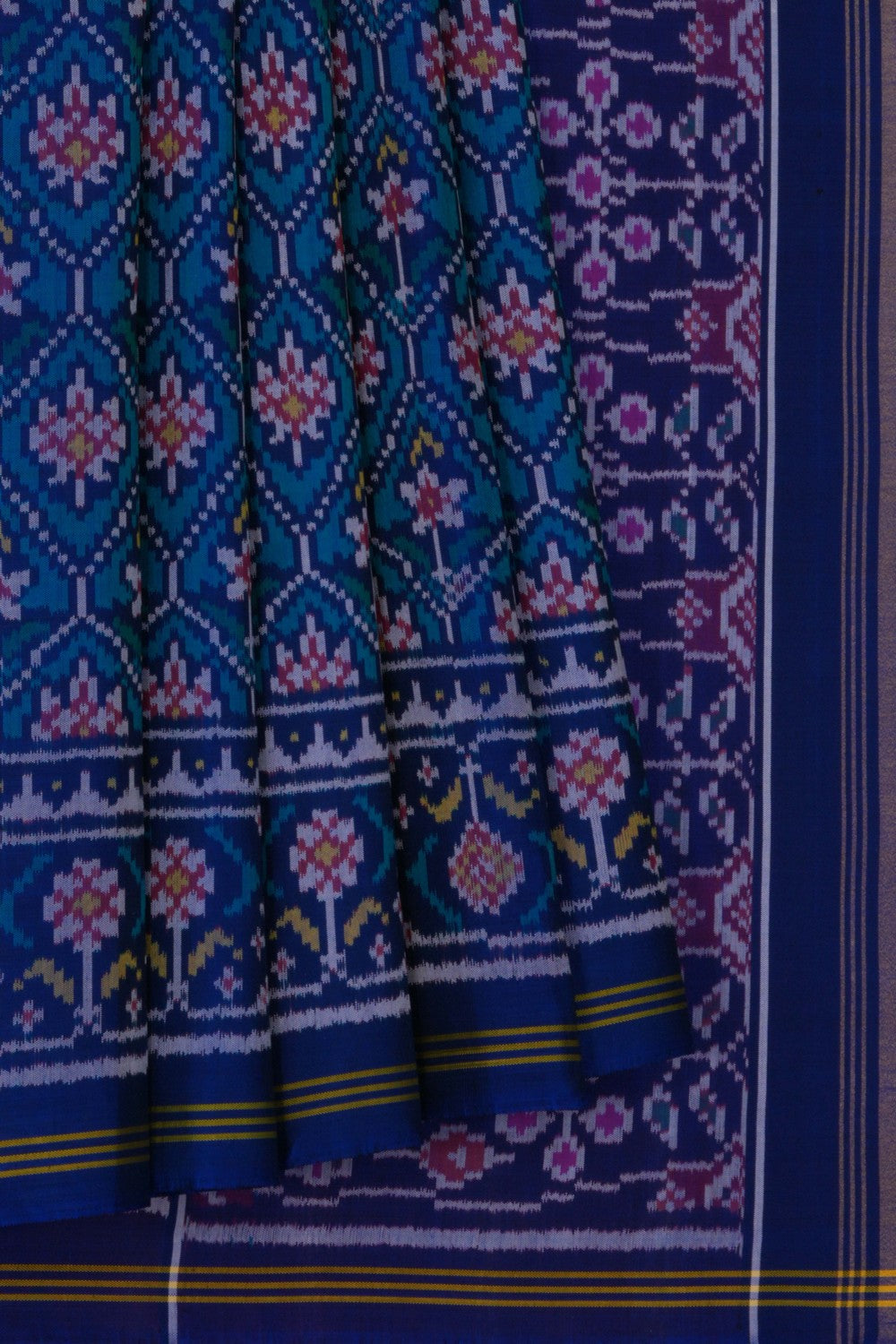 Image of Rajkot Silk Blue Saree