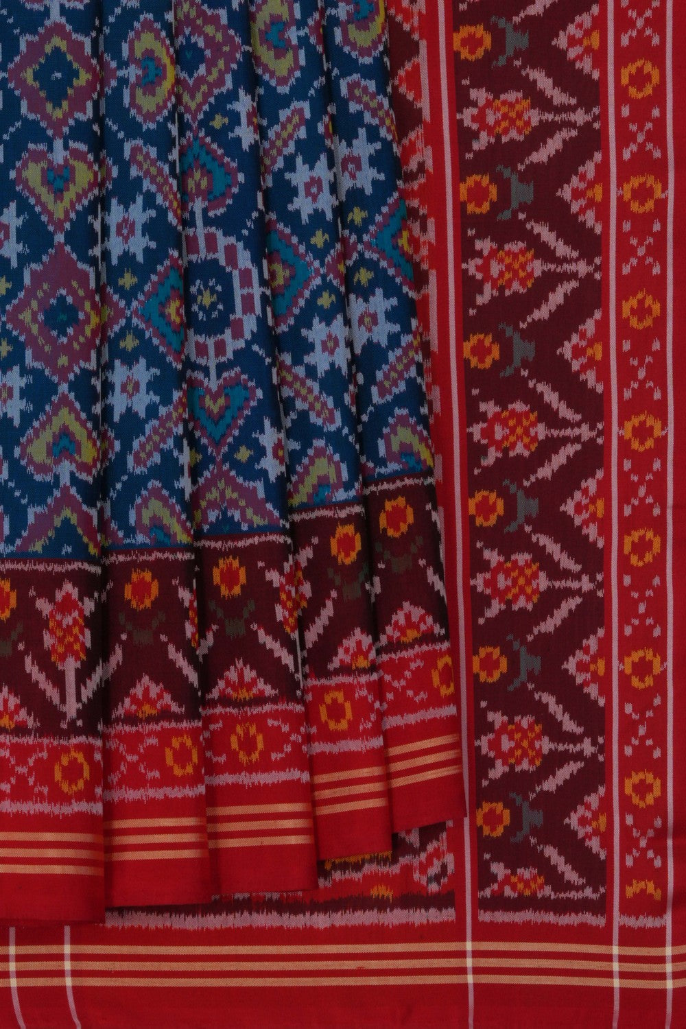 Image of Rajkot Silk Blue Saree