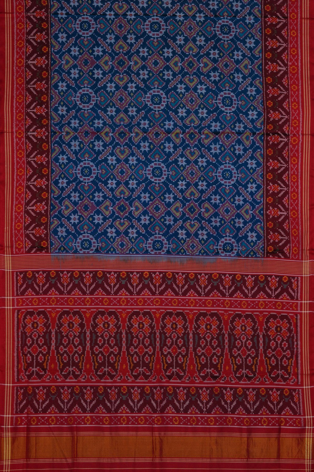 Image of Rajkot Silk Blue Saree