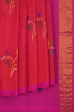 Image of Uppada Silk Fuchsia Pink Saree