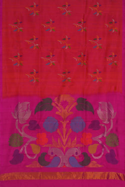 Image of Uppada Silk Fuchsia Pink Saree