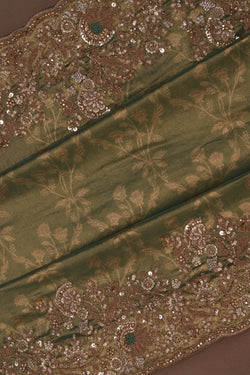 Image of Tissue Silk Embroidery Saree