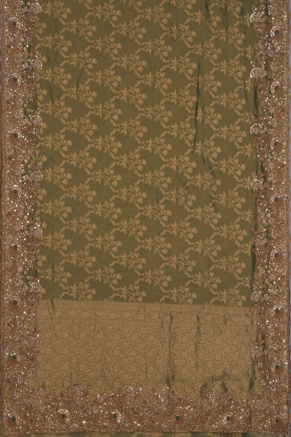 Tissue Silk Embroidery Saree
