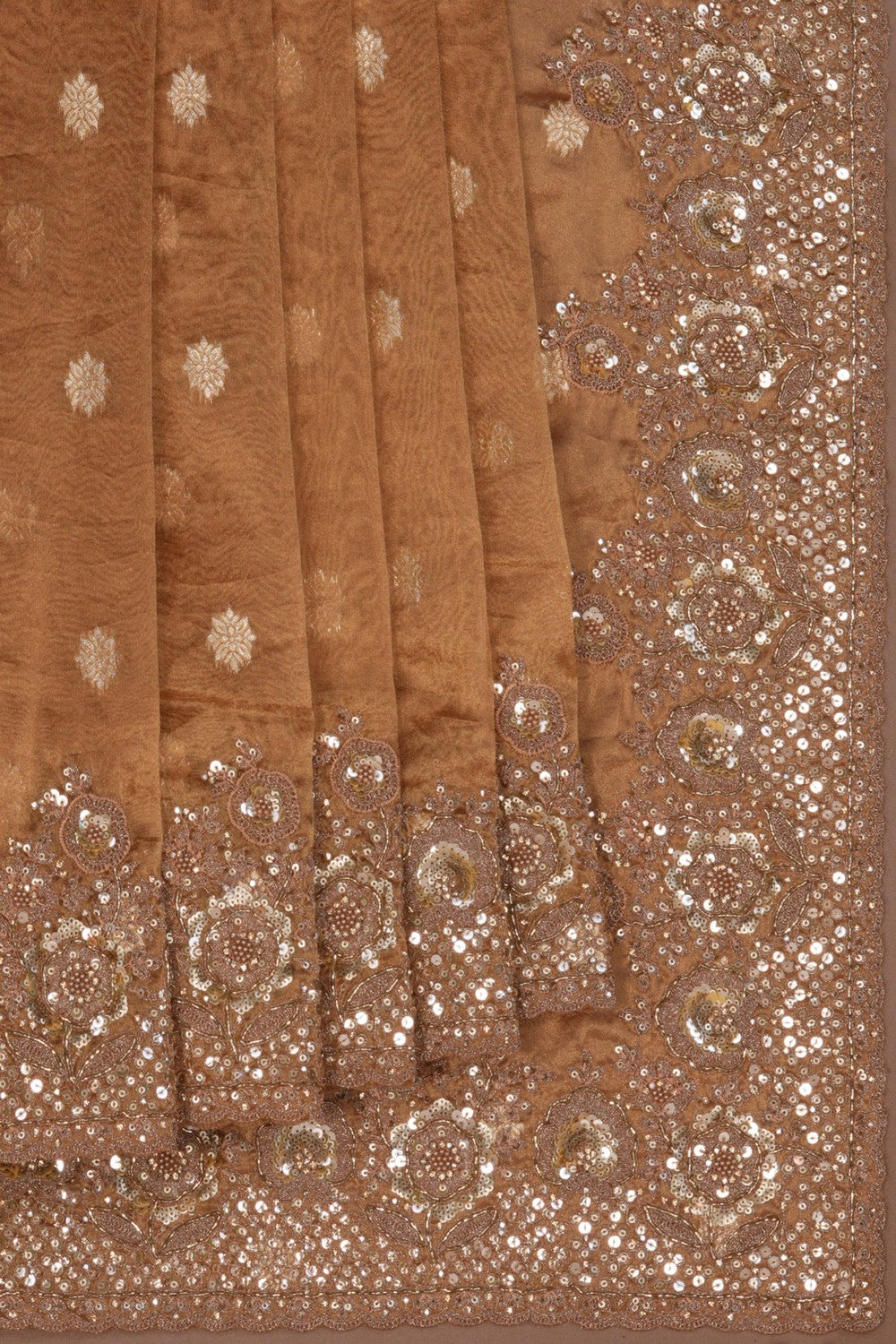 Image of Tissue Silk Embroidery Saree