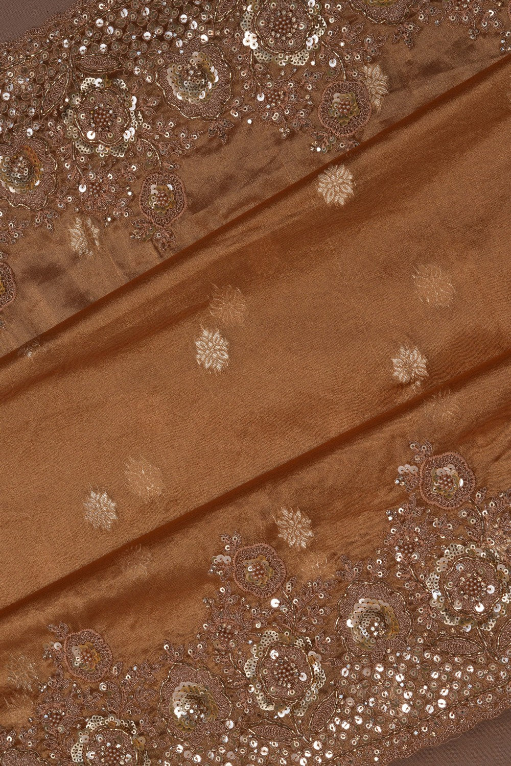 Image of Tissue Silk Embroidery Saree