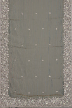 Image of Tissue Silk Embroidery Saree
