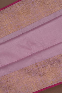 Image of Kanchipuram Silk Brocade Lavender Pink Saree