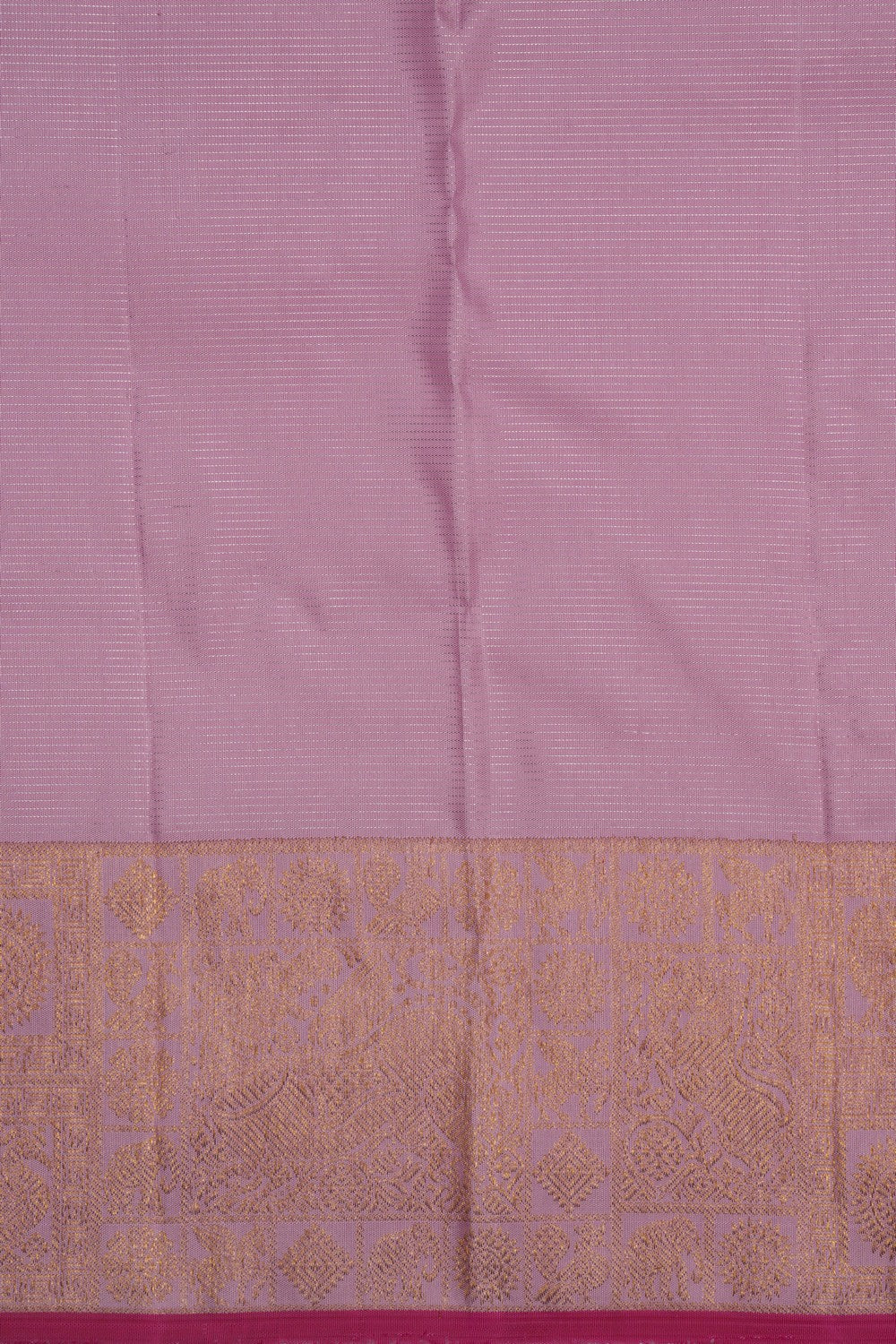 Kanchipuram Silk Brocade Lavender Pink Saree