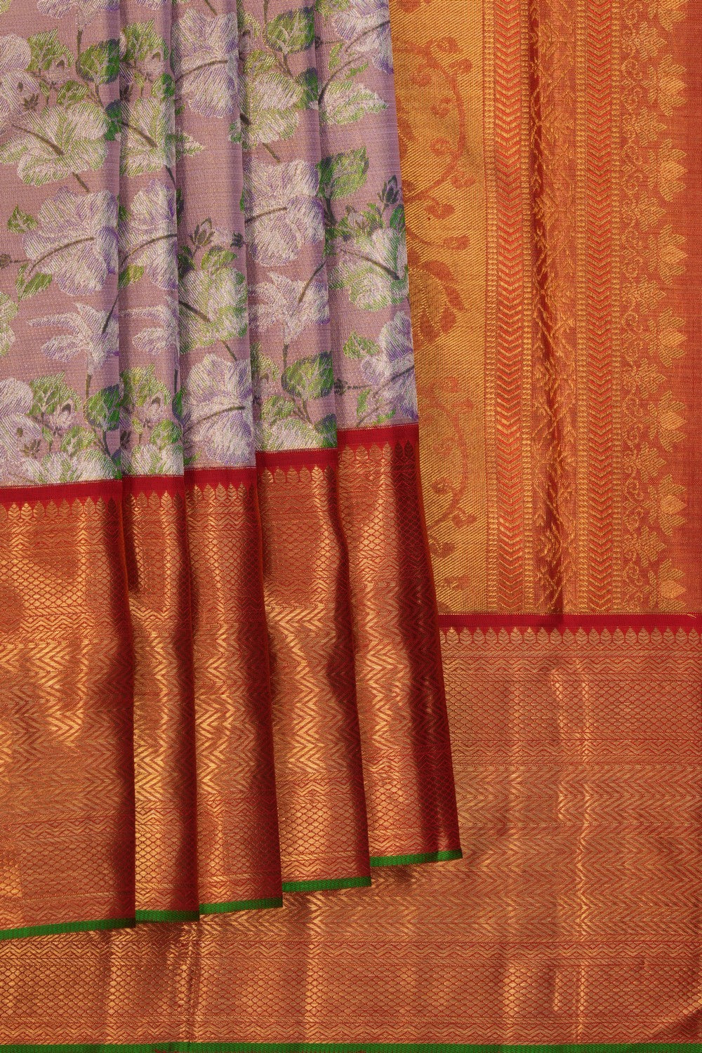 Kanchipattu Tissue Brocade Purple Saree
