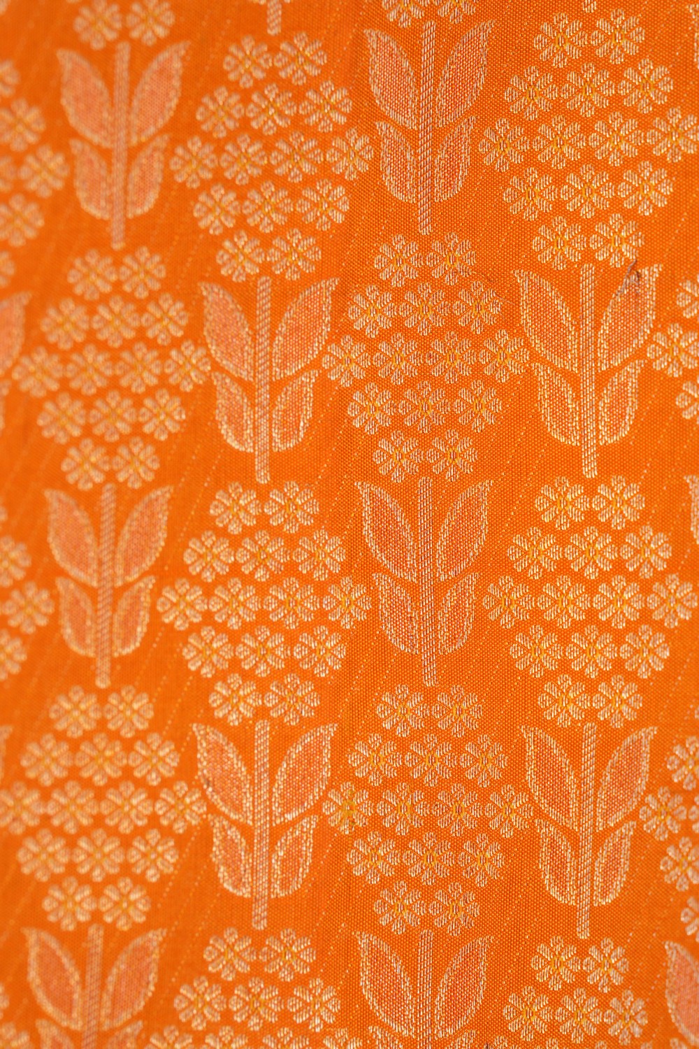 Image of Kanchipattu Brocade Orange Saree