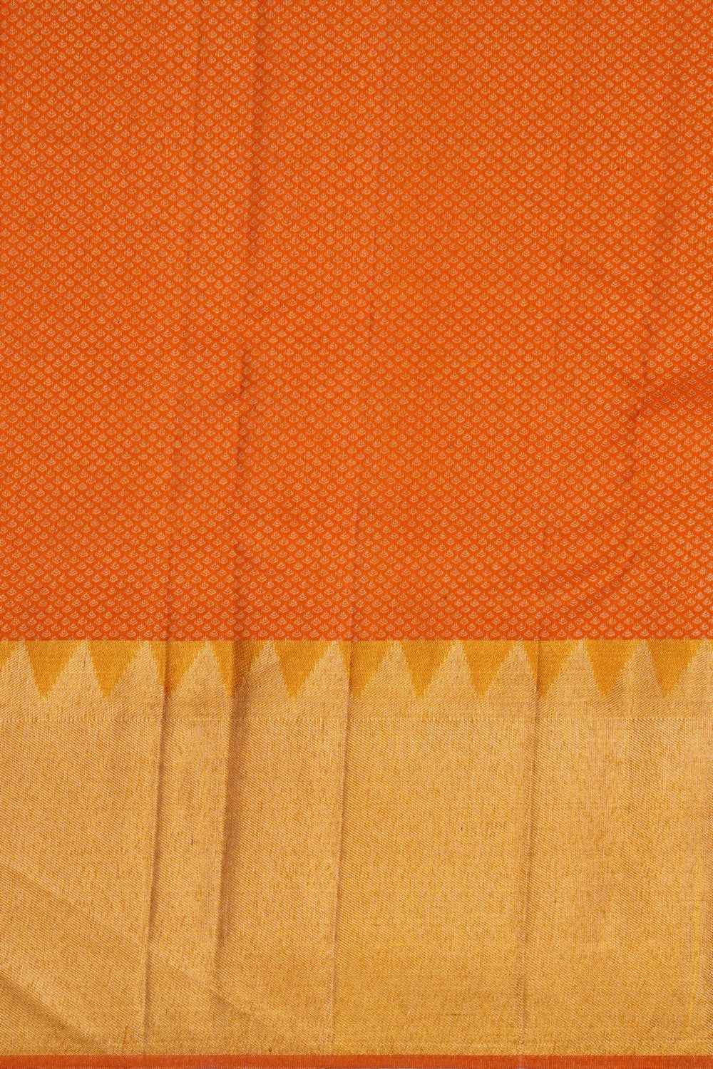 Image of Kanchipattu Orange Brocade Saree