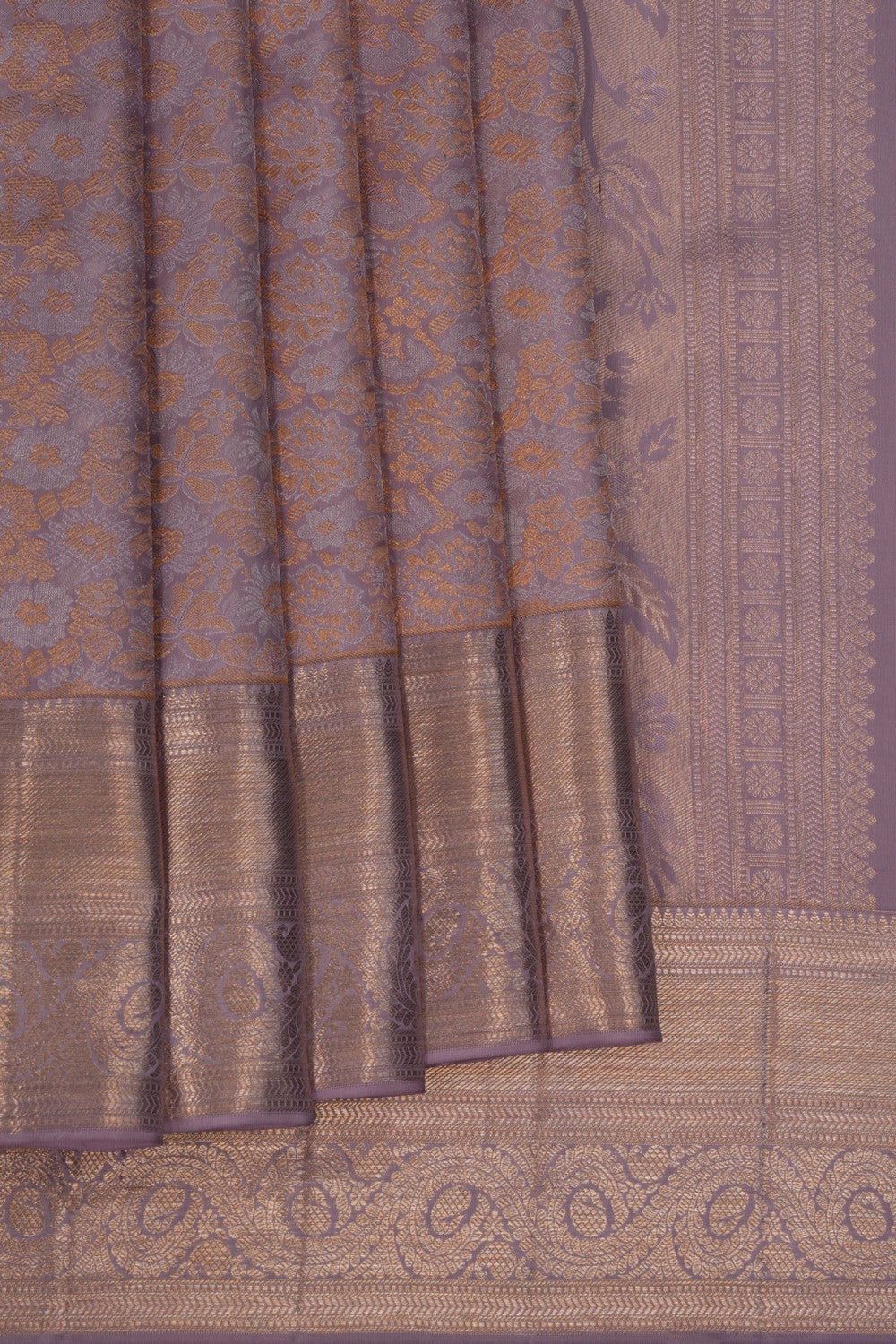 Kanchipattu Mauve Brocade Saree