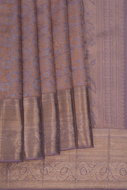 Image of Kanchipattu Mauve Brocade Saree