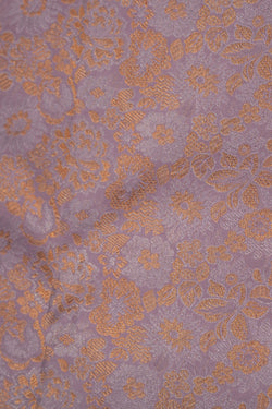 Image of Kanchipattu Mauve Brocade Saree
