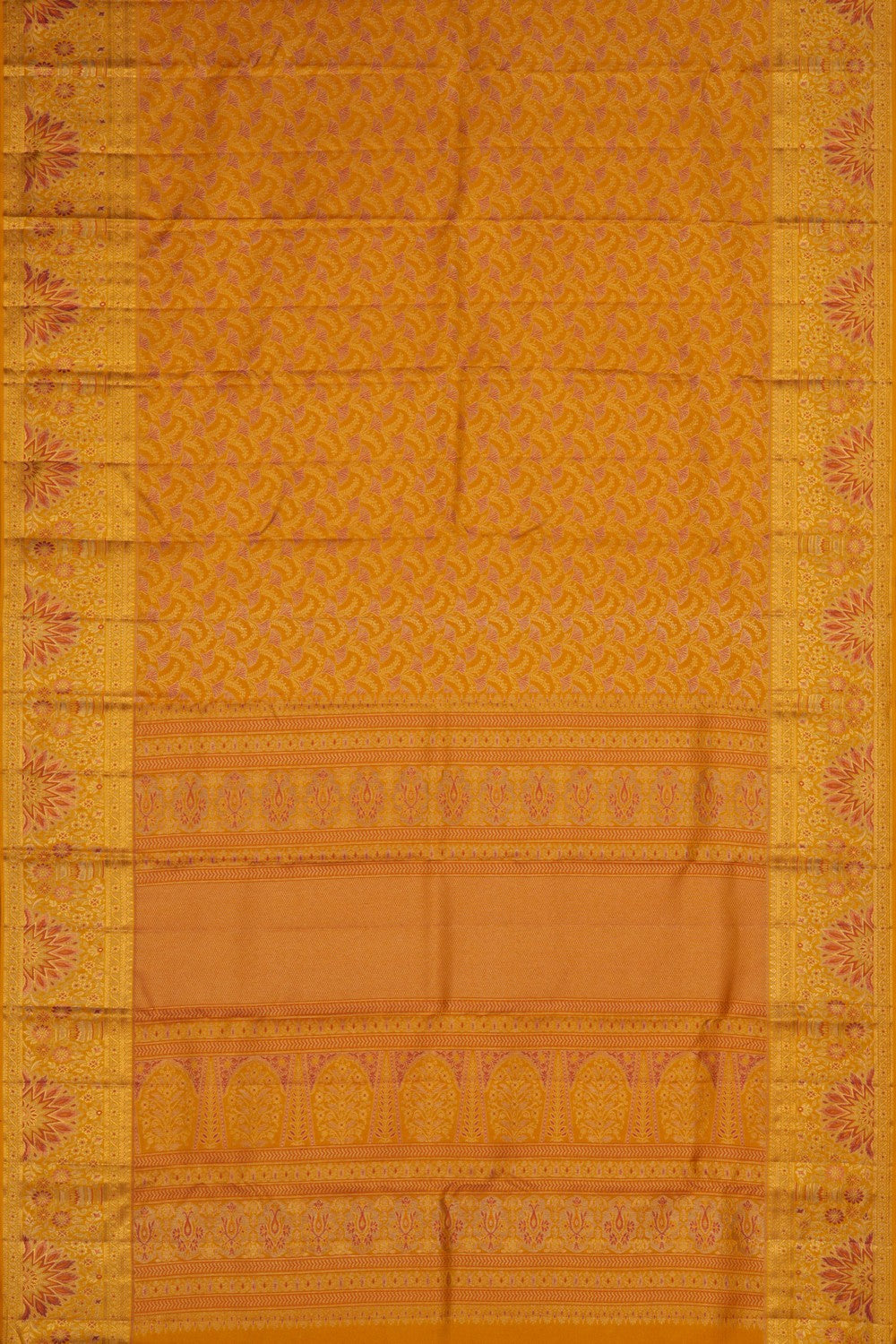 Kanchipattu Brocade Yellow Saree