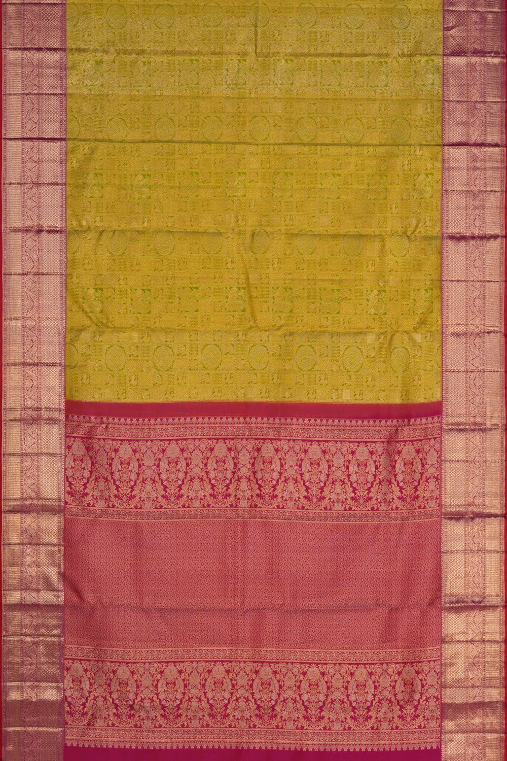 Image of Kanchipattu Brocade Spring Green Saree