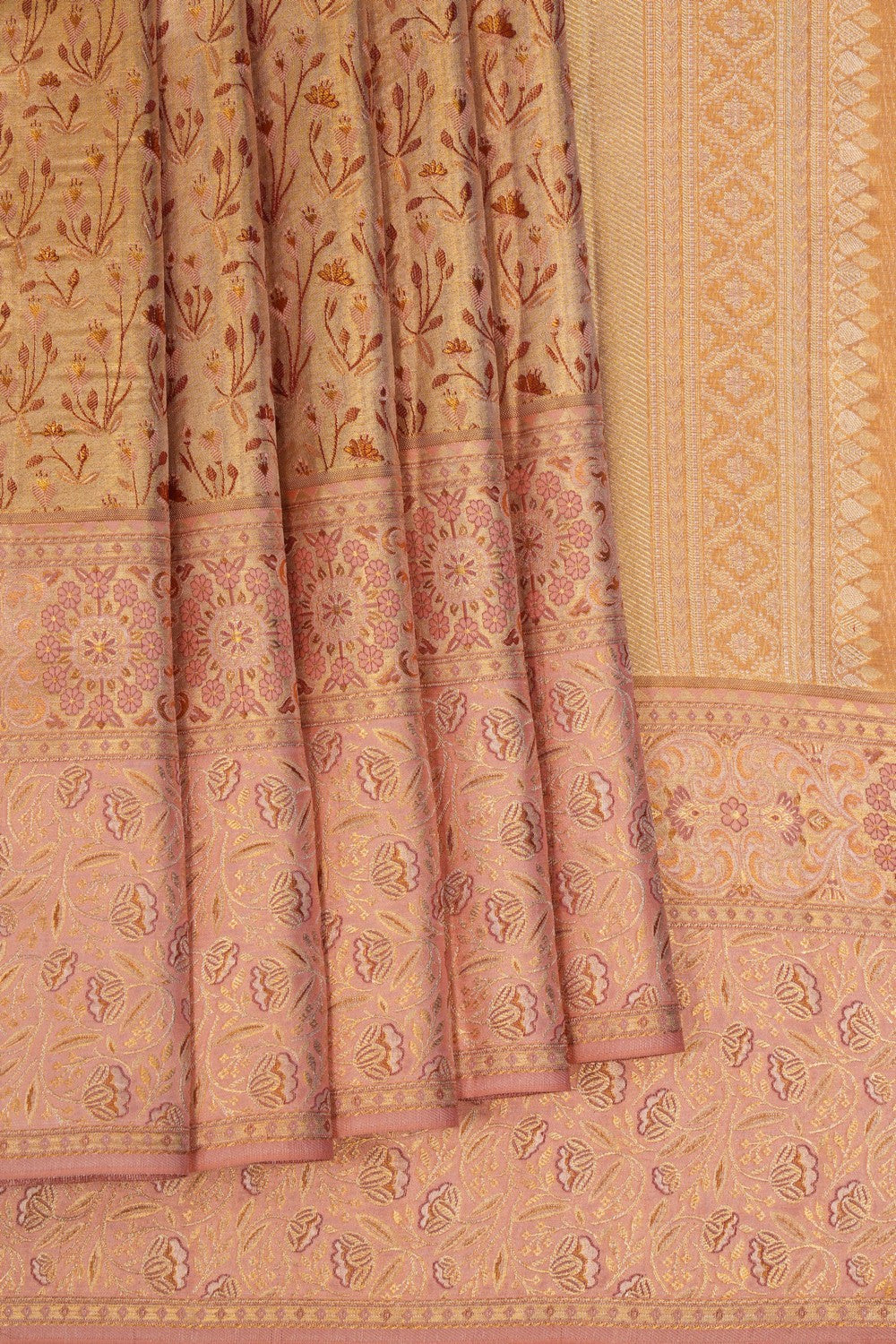 Image of Kanchipattu Brocade Gold Saree