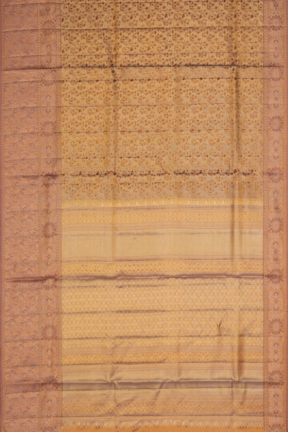 Image of Kanchipattu Brocade Gold Saree