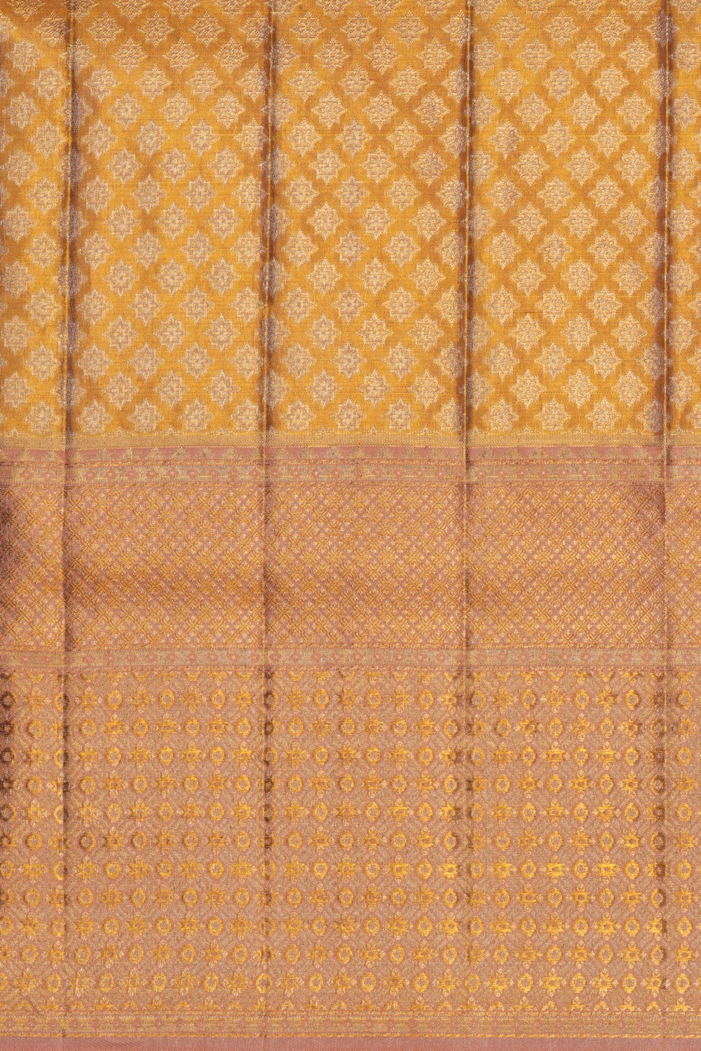 Image of Kanchipattu Brocade Gold Saree