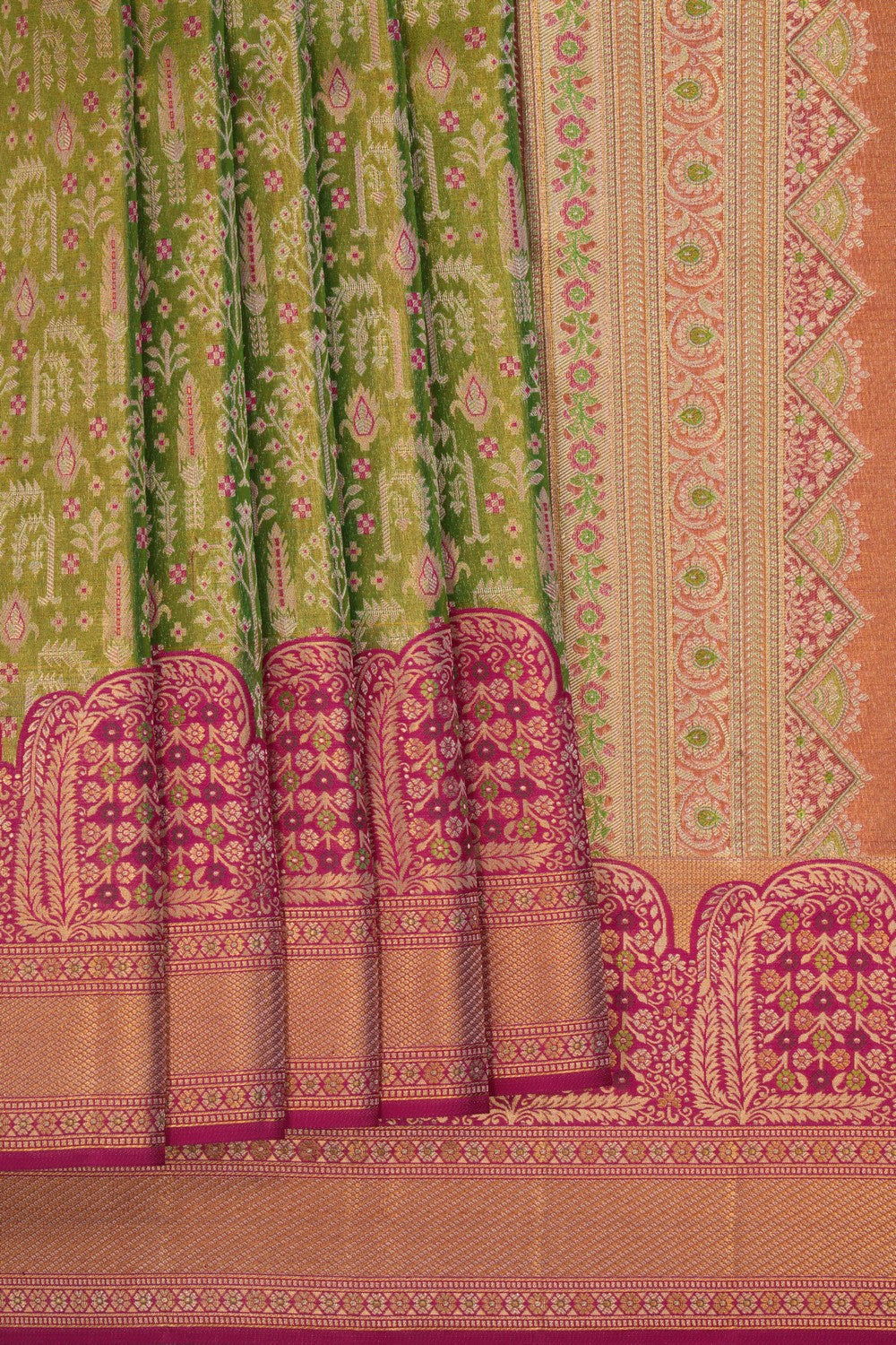 Kanchipattu Brocade Green Saree