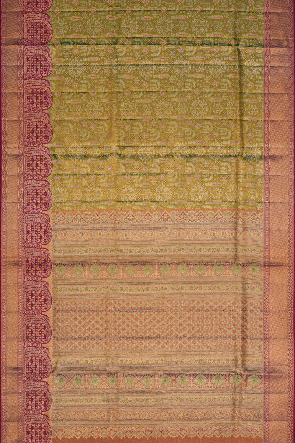 Kanchipattu Brocade Green Saree
