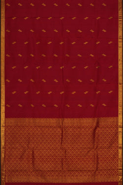 Image of Arani Silk Red Saree