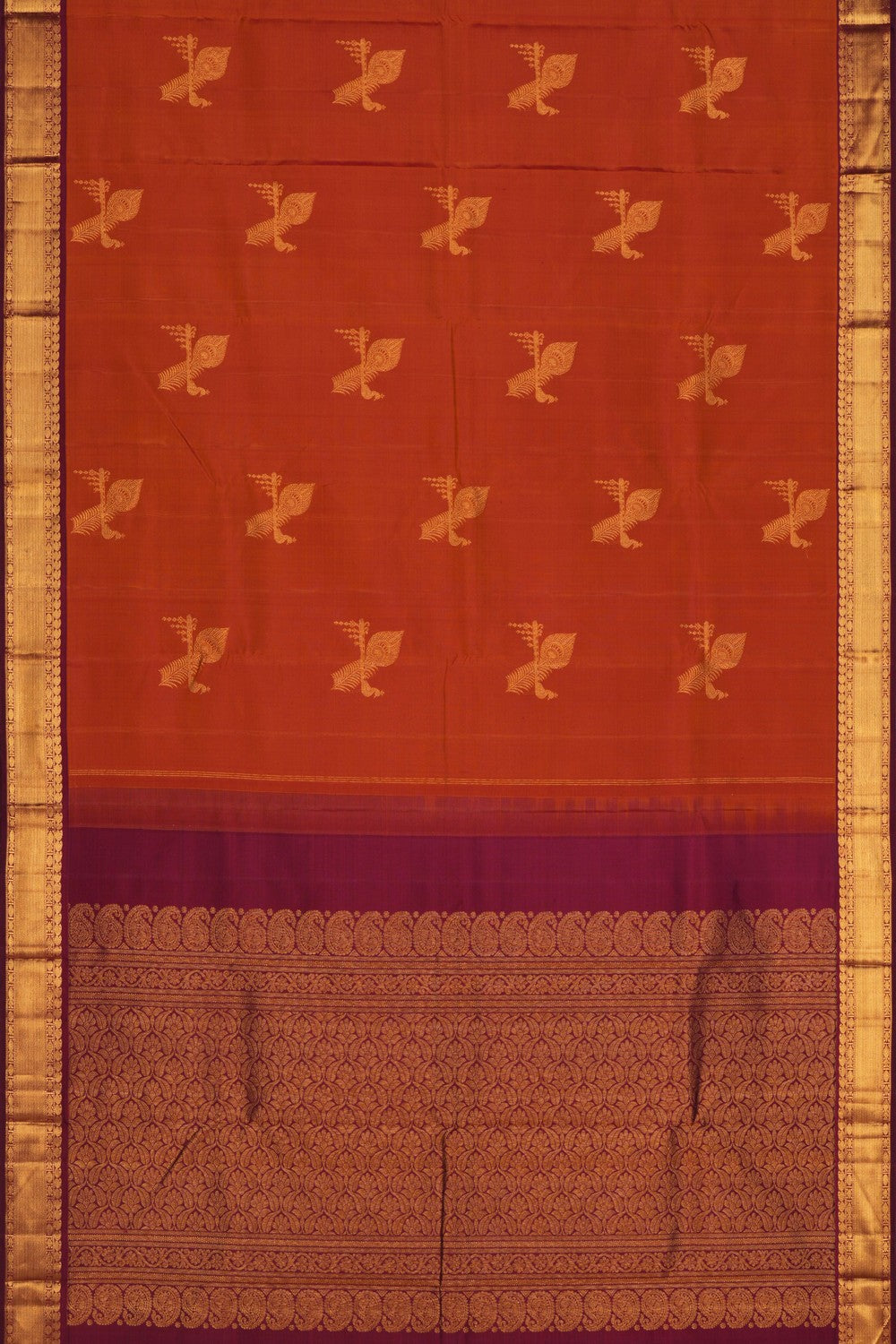 Image of Arani Silk Mustard Saree