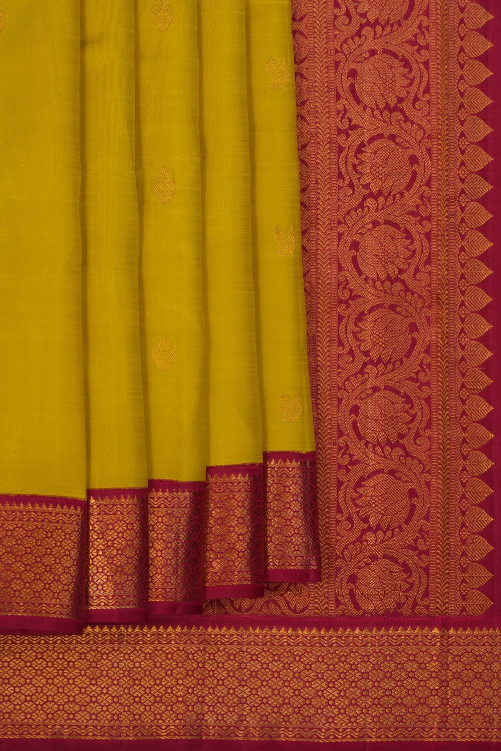 Image of Arani Silk Spring Green Saree